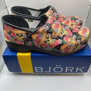 Sugar Skull Patent Leather Clog